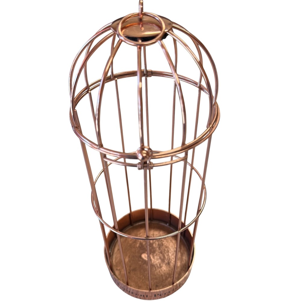 Laurent-Perrier Rose Champagne Birdcage Bottle Carrier Copper Tone Barware - Picture 3 of 5